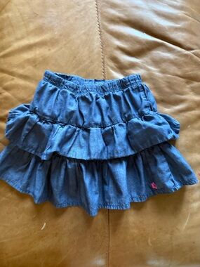 The Limited Blue Tiered Ruffle Skirt